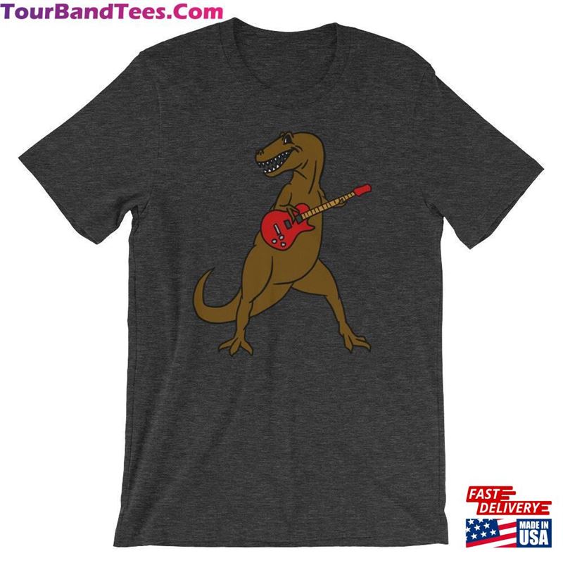 T Rex Funny Rock Music Guitar Lover Cool Unisex Shirt Cartoon Animal Pun Sarcastic Humor T-Shirt Theropod Dinosaur Short Hoodie Classic 29Uf162944 – Utopia Fashion