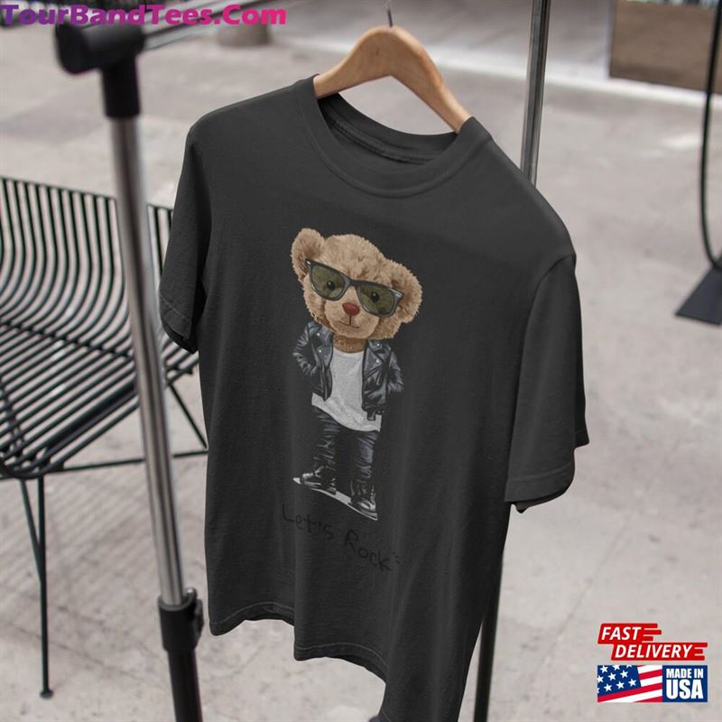 Teddy Bear T-Shirt Printed Adult Top Gift For Him Customised Love My Cartoon Lover Shirt Let’S Rock Unisex Classic 29Uf157528 – Utopia Fashion