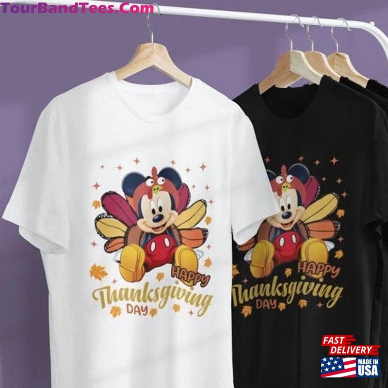 Thanksgiving With The Mouse Cute T Shirt Unisex T-Shirt 29Uf142364 – Utopia Fashion