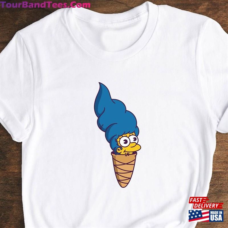 The Simpson Marge Ice Cream Shirt Summer Simpsons T-Shirt Funny Cartoon Tee Classic Unisex 29Uf164580 – Utopia Fashion