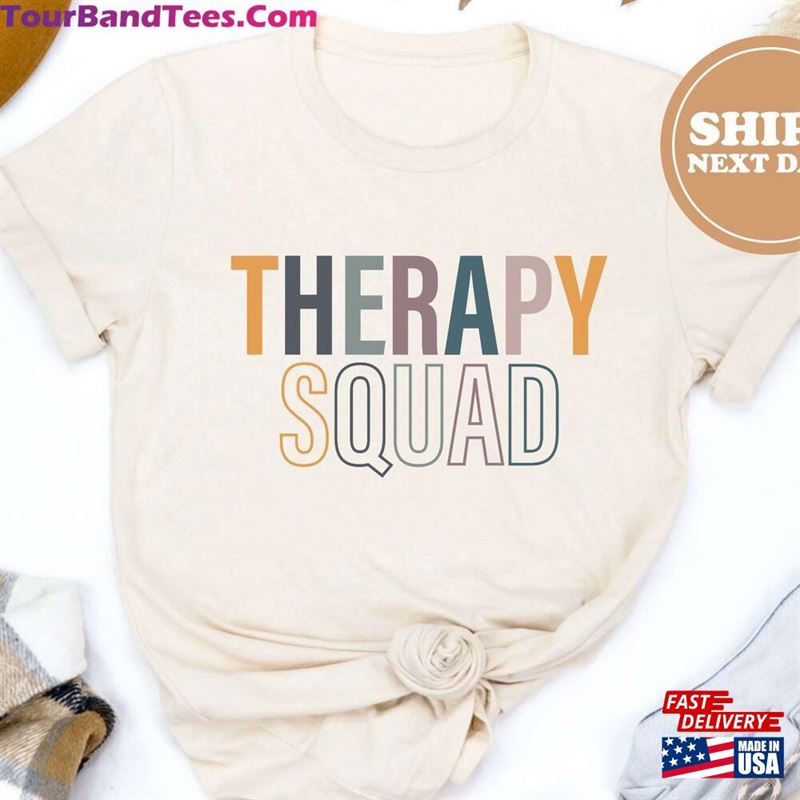 Therapy Squad T-Shirt Therapist Gift Shirt Matching Mental Health For Classic Hoodie 29Uf163137 – Utopia Fashion