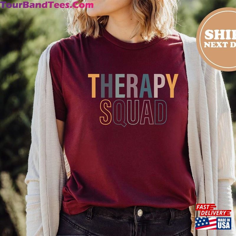 Therapy Squad T-Shirt Therapist Gift Shirt Matching Mental Health For Classic Hoodie 29Uf163137 – Utopia Fashion