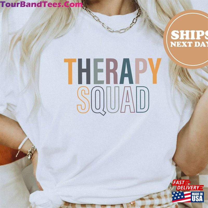 Therapy Squad T-Shirt Therapist Gift Shirt Matching Mental Health For Classic Hoodie 29Uf163137 – Utopia Fashion