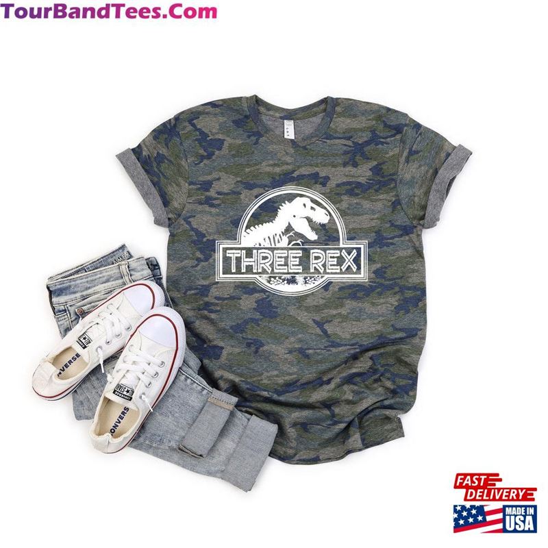 Three Rex Front Back Birthday T-Shirt Custom 3Rd Raglan Dinosaur Shirt Classic 29Uf163490 – Utopia Fashion