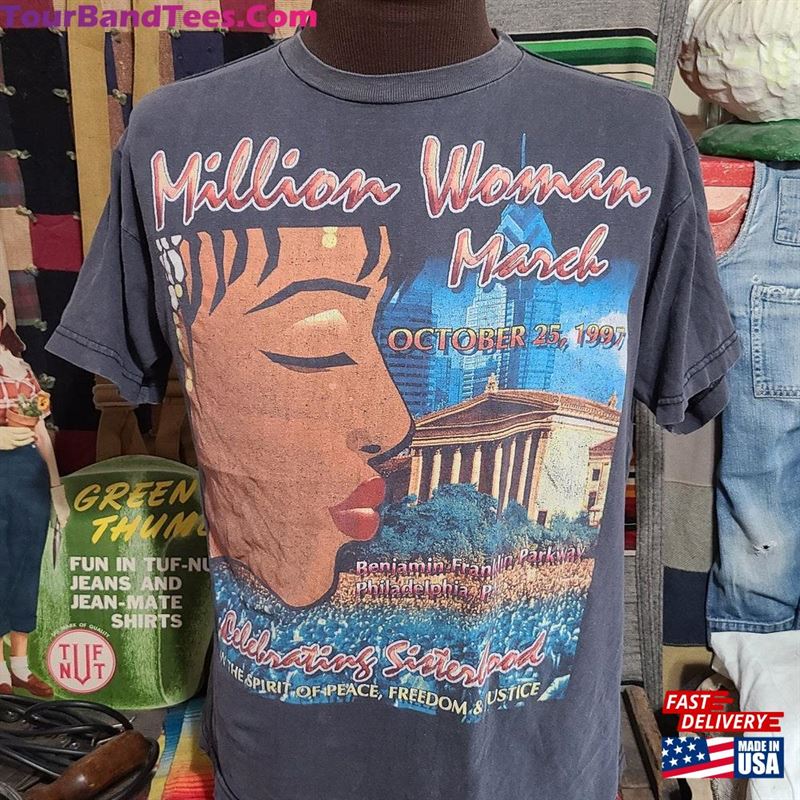 Vintage Million Woman March 90S Faded Rap Tee Hip Hop Soft Cotton Tour T Shirt Classic Sweatshirt 29Uf157492 – Utopia Fashion