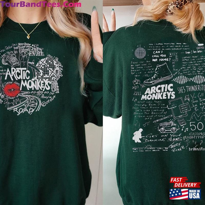 Vintage Arctic Monkeys North American Tour Shirt Band T-Shirt European Unisex Hoodie 29Uf163971 – Utopia Fashion