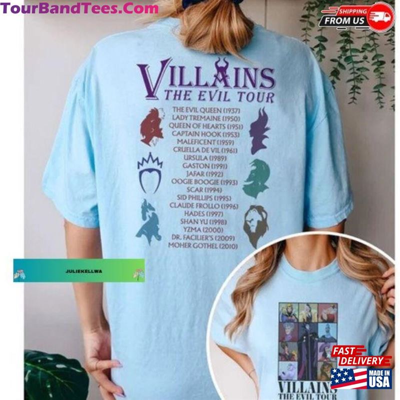 Vintage Disney Villains Evil Tour Shirt Retro Characters Concert Music Unisex Sweatshirt 29Uf163231 – Utopia Fashion