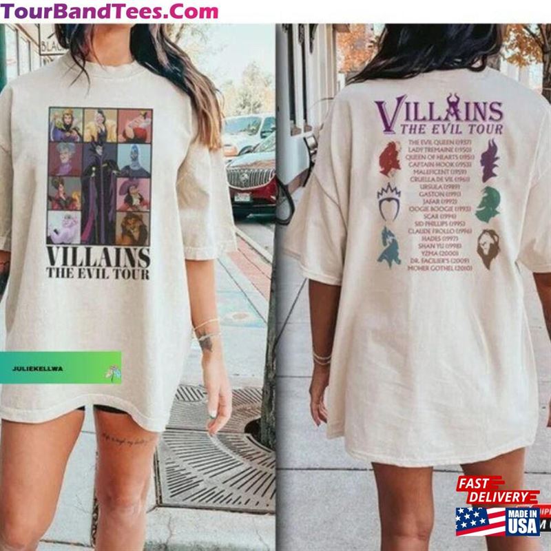 Vintage Disney Villains Evil Tour Shirt Retro Characters Concert Music Unisex Sweatshirt 29Uf163231 – Utopia Fashion