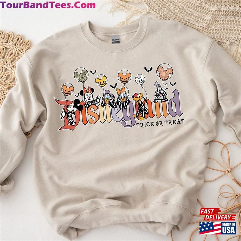 Vintage Disneyland Halloween Trick Or Treat Shirt Hoodie Sweatshirt Disney Mickey Friends T-Shirt Unisex 29Uf157485 – Utopia Fashion