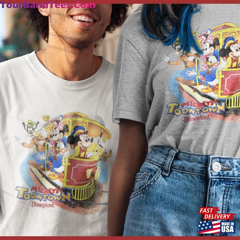 Vintage Disneyland Toontown Retro 90’S Unisex Heavy Cotton Tee T-Shirt Sweatshirt 29Uf163454 – Utopia Fashion