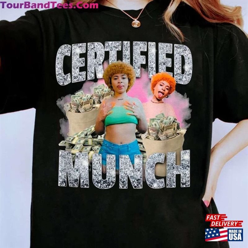 Vintage Ice Spice Certified Munch Shirt T-Shirt Rapper Classic 29Uf152609 – Utopia Fashion