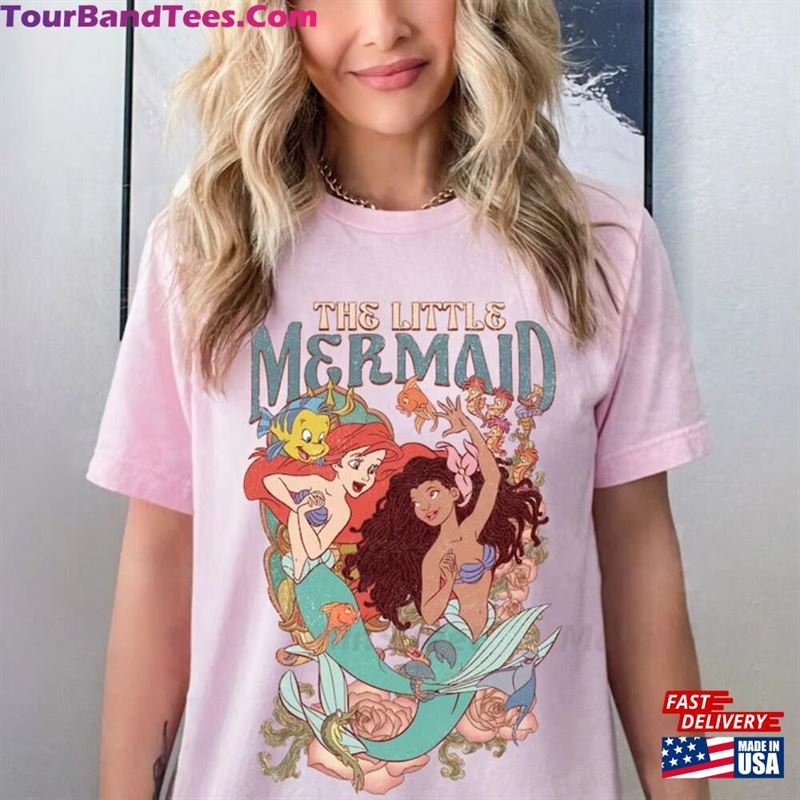 Vintage Little Mermaid Shirt Black Girl Magic Queen T-Shirt Classic 29Uf142054 – Utopia Fashion