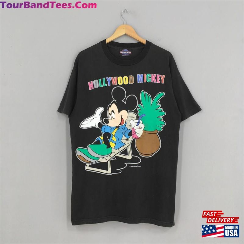 Vintage Mickey Mouse Overprint T-Shirt Medium 80’S Walt Disney Hollywood Usa Tees And Friends Size M Unisex Hoodie 29Uf163503 – Utopia Fashion