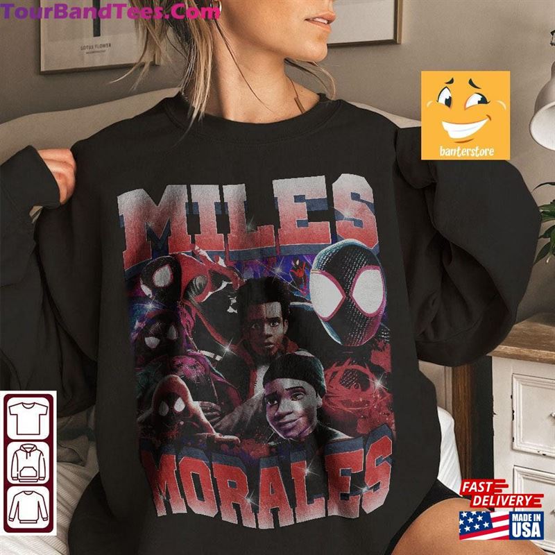 Vintage Miles Morales Style 90S Shirt Sweatshirt Hoodie T-Shirt 29Uf162987 – Utopia Fashion