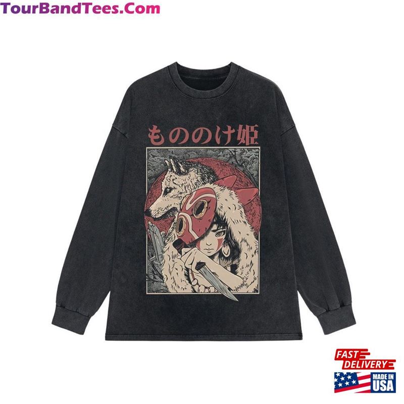 Vintage Princess Mononoke Washed Acid Shirt Y2K T-Shirt Studio Ghibli Anime Sweatshirt Unisex 29Uf157314 – Utopia Fashion