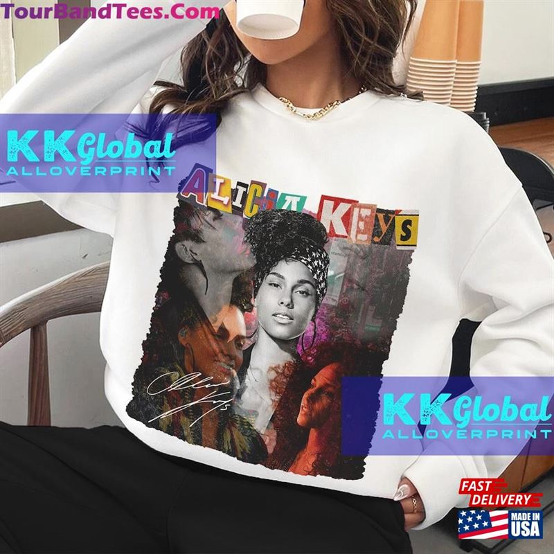 Vintage Style Alicia Keys Singer Tour Tshirt Vintageinspired Crewneck 0408Uns12 Hoodie Classic 29Uf147555 – Utopia Fashion