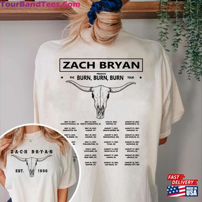 Vintage Zach Bryan Burn Tour Shirt Merch The Hoodie Classic 29Uf152309 – Utopia Fashion