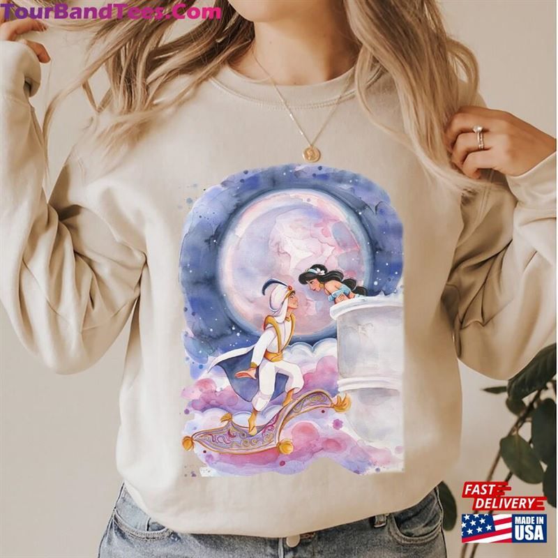 Watercolor Jasmine Princess Sweatshirt Disney Aladdin And Shirt Unisex 29Uf163568 – Utopia Fashion