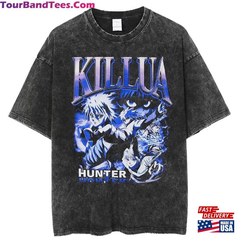 Y2K Washed Anime T-Shirt Manga Hunter Shirt Japanese Oversized Streetwear Harajuku Clothing Unisex Hoodie 29Uf163632 – Utopia Fashion