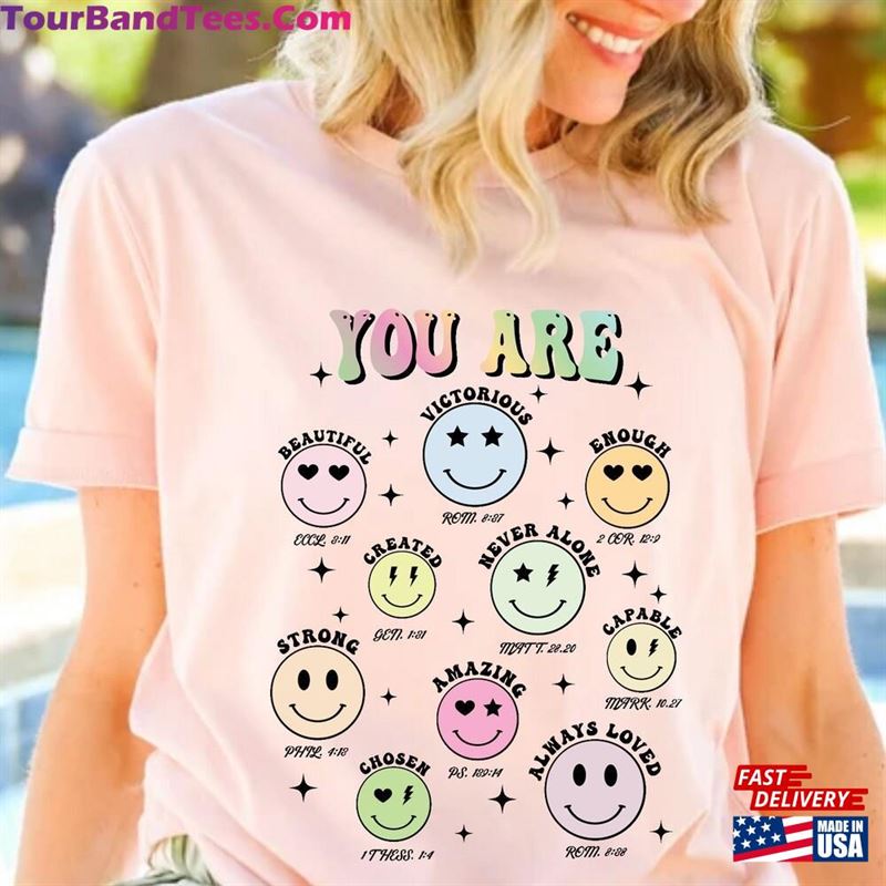 You Are Bible Verse Shirt Christian Sublimation Inspirational T-Shirt Unisex 29Uf163423 – Utopia Fashion